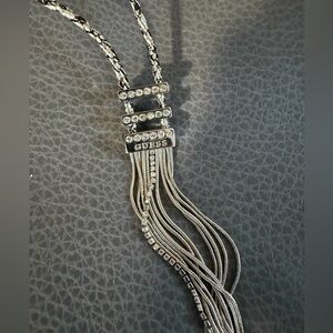 Guess Silver Tassel Necklace